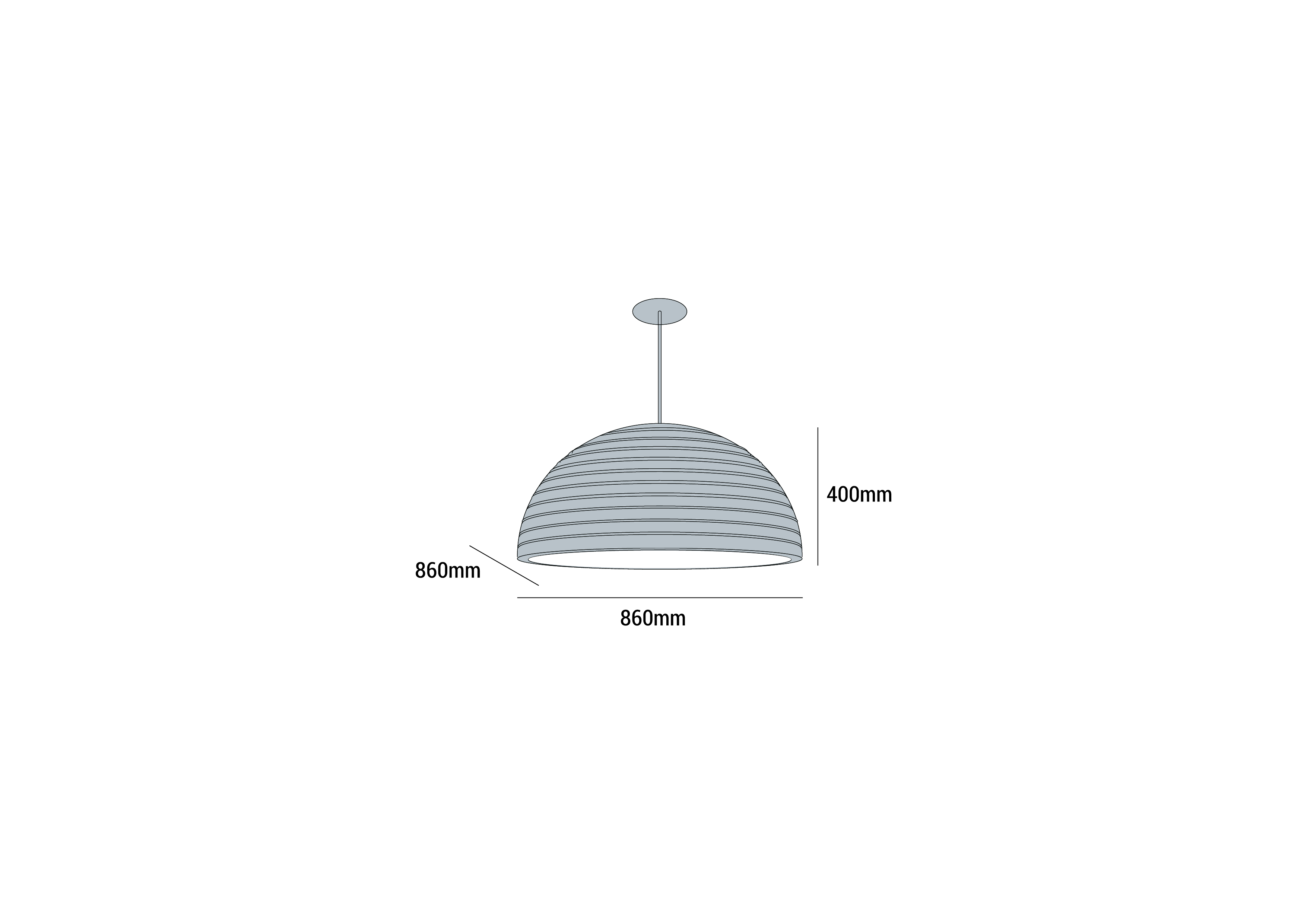 Crescent Sound Ring dimension diagram
