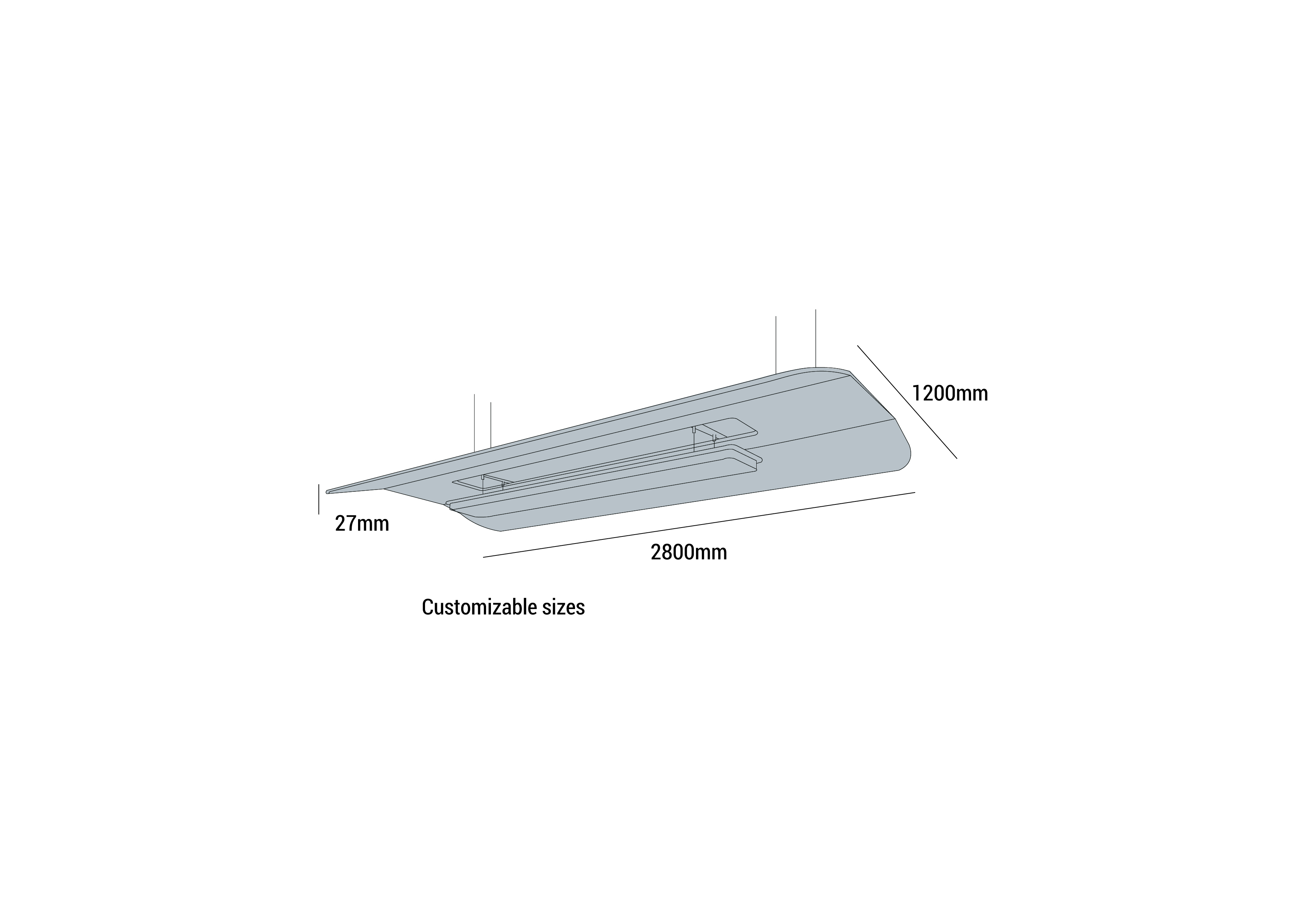 Silent Beam dimension diagram