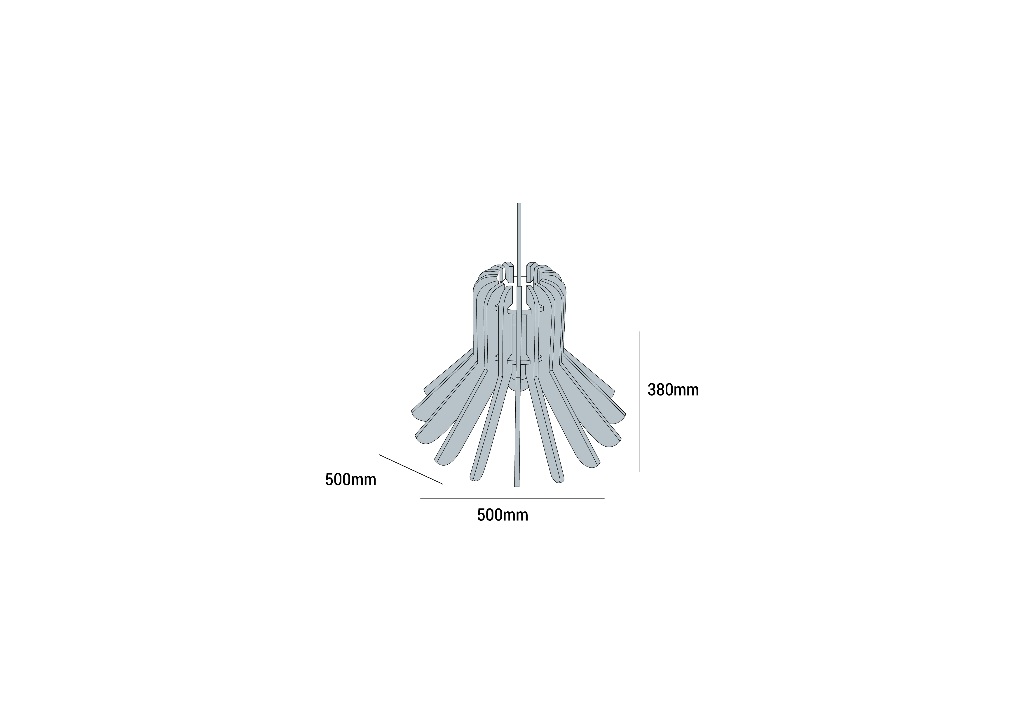 Slot-In Pendant - 2 dimension diagram