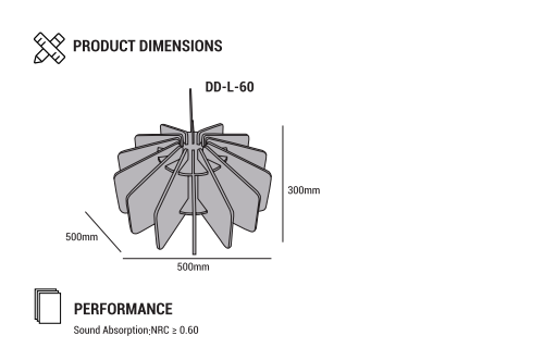 Slot-In Pendant - 8 dimension diagram