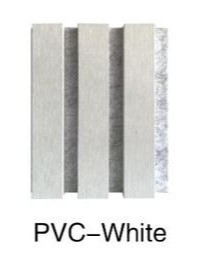 PVC — White wooden slat acoustic panel