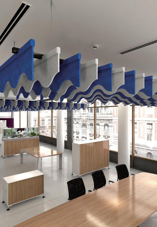 Ceiling Wave in real space / project shot