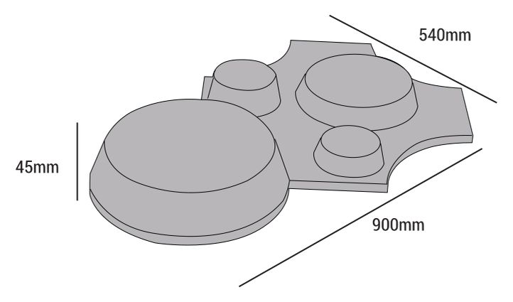 Crater Max dimension diagram