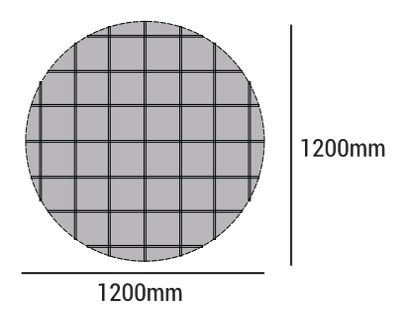 Wafflegrid Ceiling dimension diagram