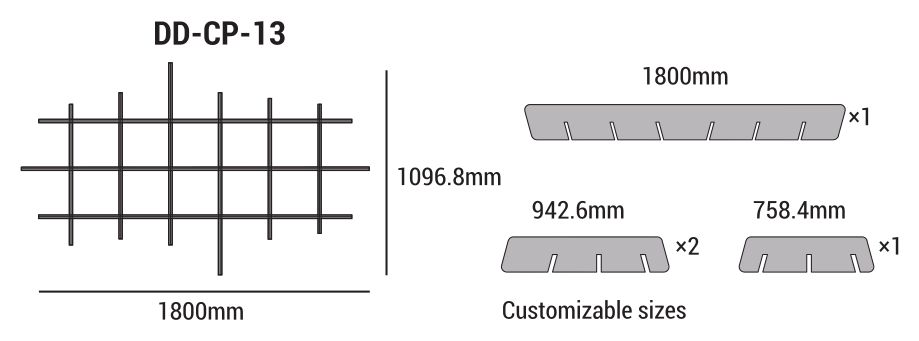 Modu Tile Ceiling dimension diagram
